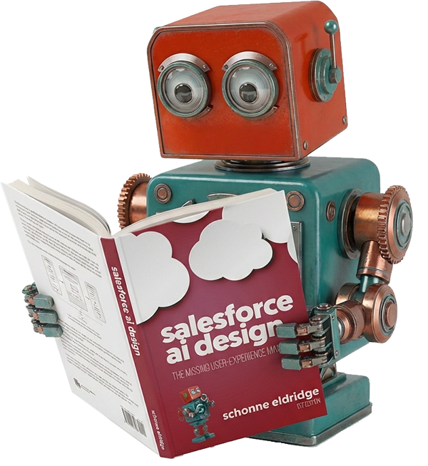 Robot reading a book